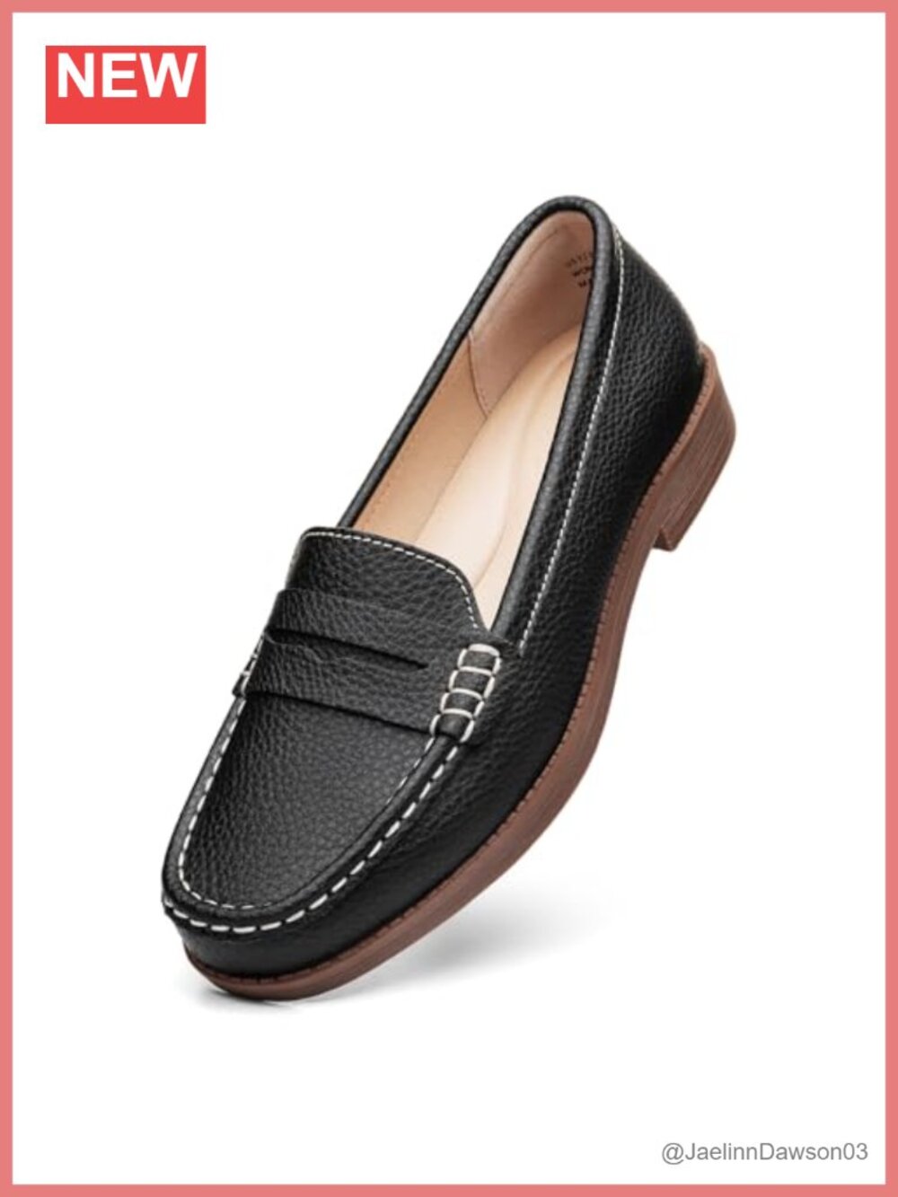 Women's Pebbled Leather Penny Loafers Slip On Business Casual Dress Shoes